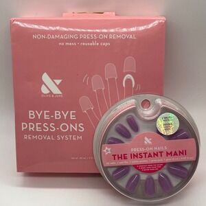 Olive & June Press On Nails And Removal System You're Invited Purple Medium Oval